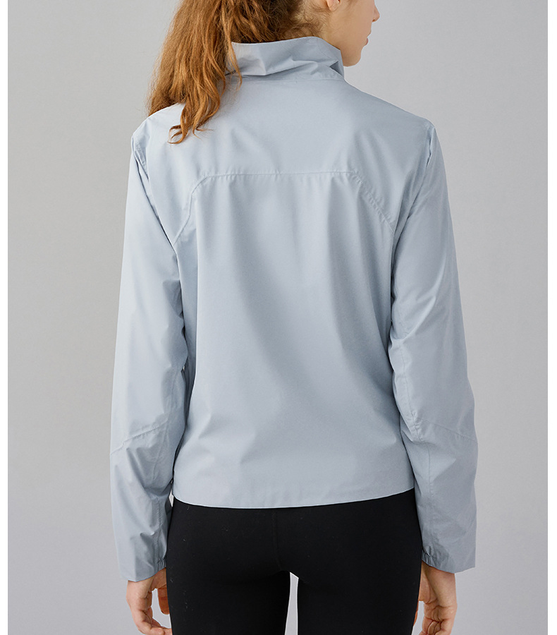 Jaqueta Slim-Fit com Gola Alta, à Prova de Vento, à Prova d'Água e Antifouling para Camping e Caminhadas ao Ar Livre