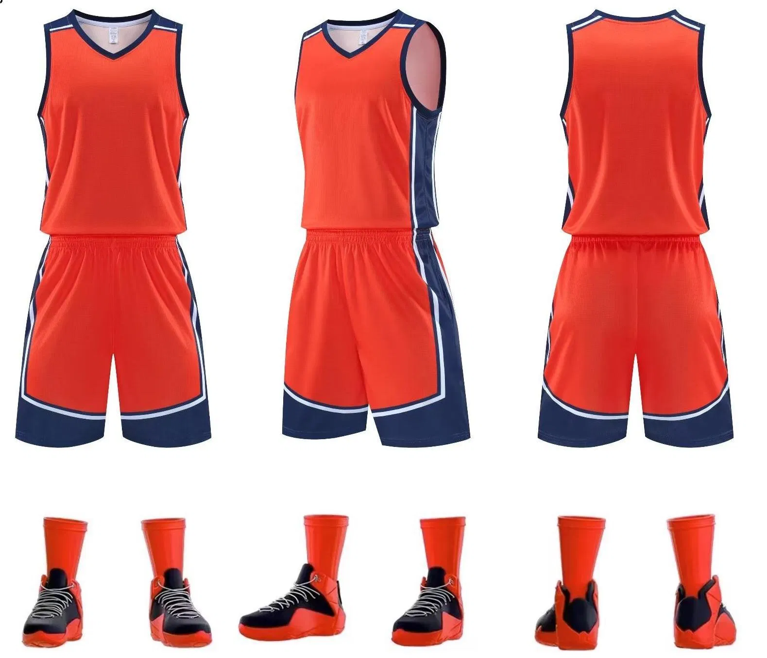 Uniforme de Basquete Juvenil da Equipe Preto com Bordado de Logo e Nome Personalizado
