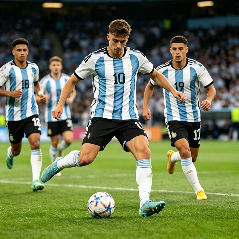 Conjunto de Camisetas Personalizadas de Alta Qualidade da Argentina para Atacado Camisa de Futebol Camisa de Futebol Thai 2026