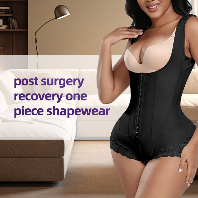 Moldador de Corpo Inteiro de Alta Qualidade com Controle de Barriga, Macacão Shapewear, Fio Dental, Faja Lombar para Mulher, Roupa de Compressão para Uso Pós-Lipoaspiração