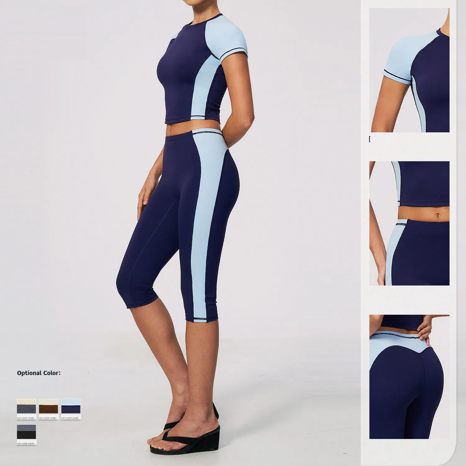 Roupas de Ginástica para Mulheres com Bloco de Cores à Venda por Atacado