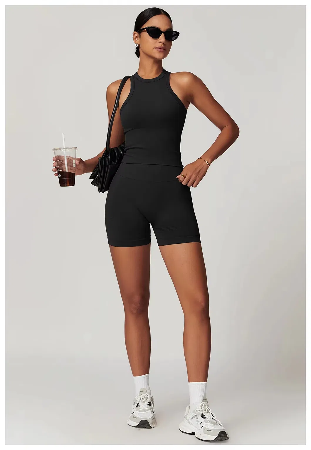 Conjunto de Yoga Sem Costura de Alta Elasticidade para Mulheres, Roupas de Treino para Fitness
