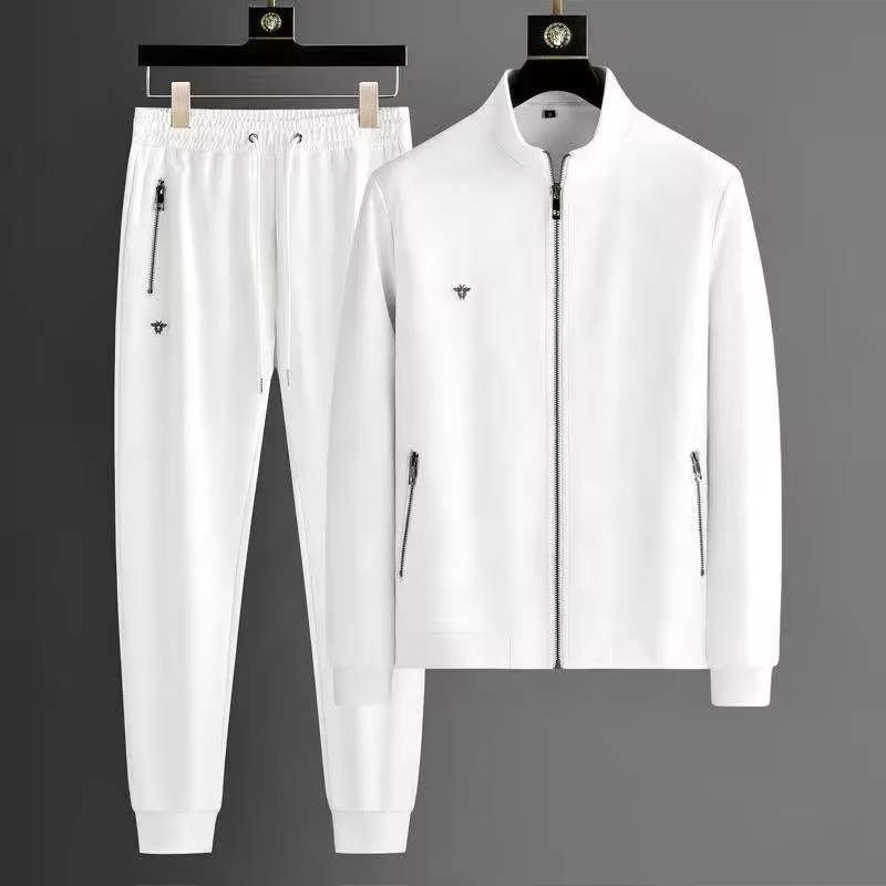 Conjunto de Roupas Esportivas com Zíper Completo de Alta Qualidade e Respirável - Roupas Esportivas de Manga Longa para Atividades ao Ar Livre