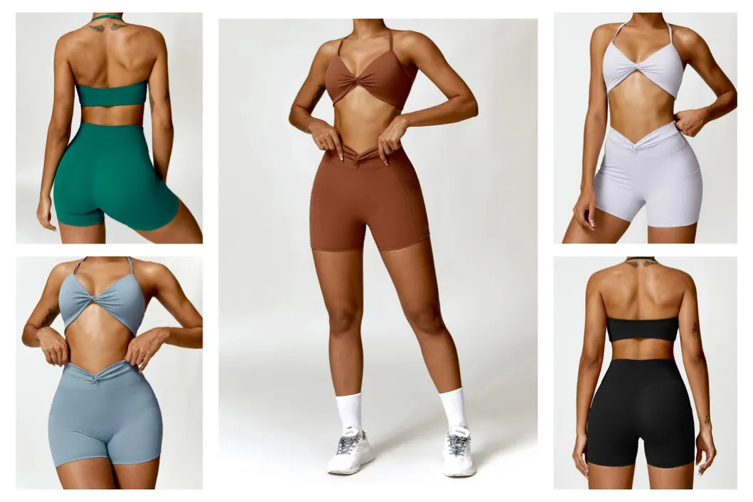Roupas Femininas Academia Yoga Roupas Esportivas Top Cropped Sutiã Leggings Roupas