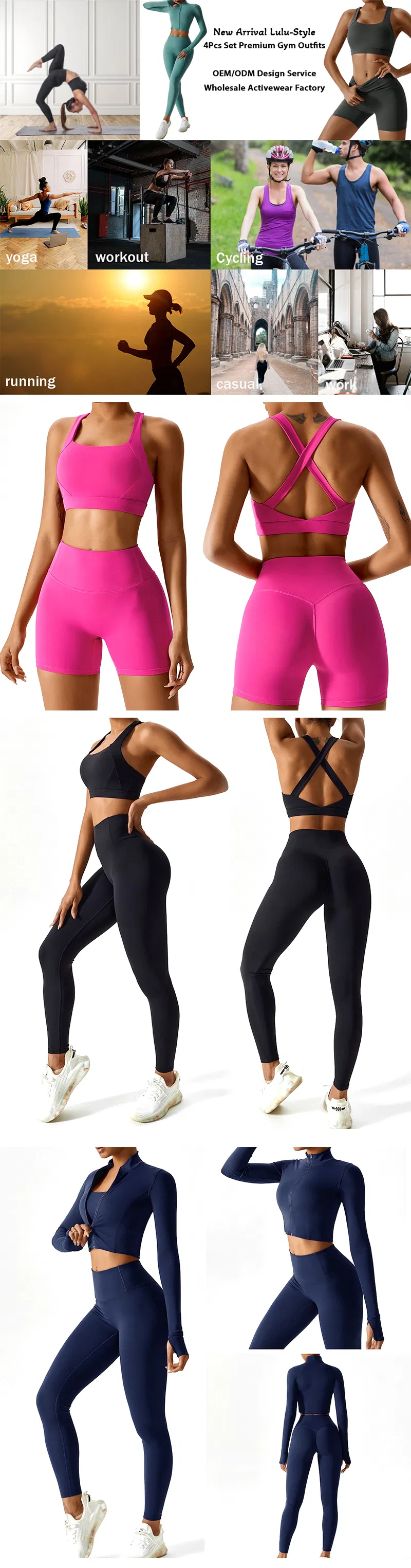 Conjunto premium elastico de 4 peças
