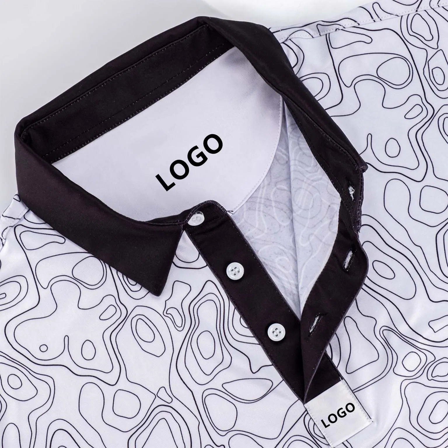 Roupas de Golfe de Desempenho Personalizadas para Homens em Poliéster 75% Spandex 25% de Qualidade Luxuosa com Impressão Total por Sublimação