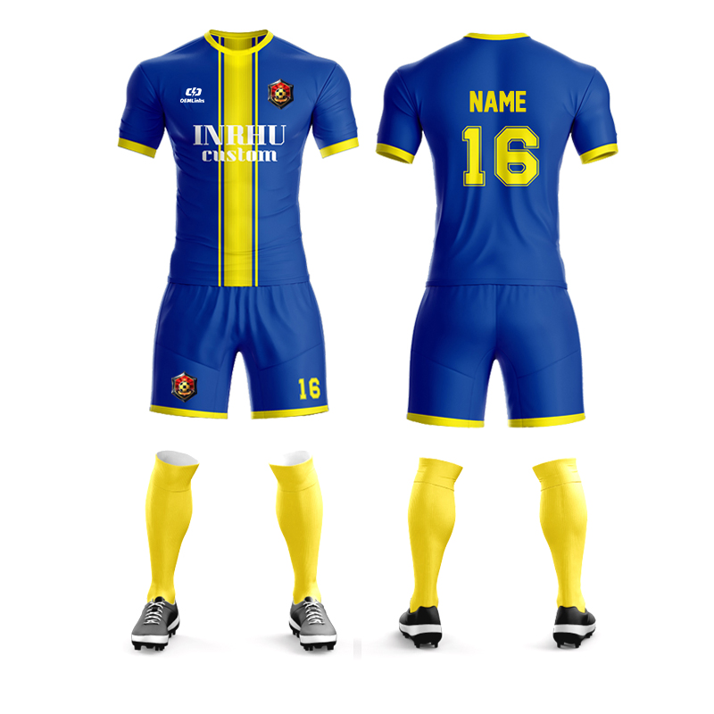 Roupas esportivas de futebol personalizáveis, leves, de alto desempenho, com tecido respirável e secagem rápida