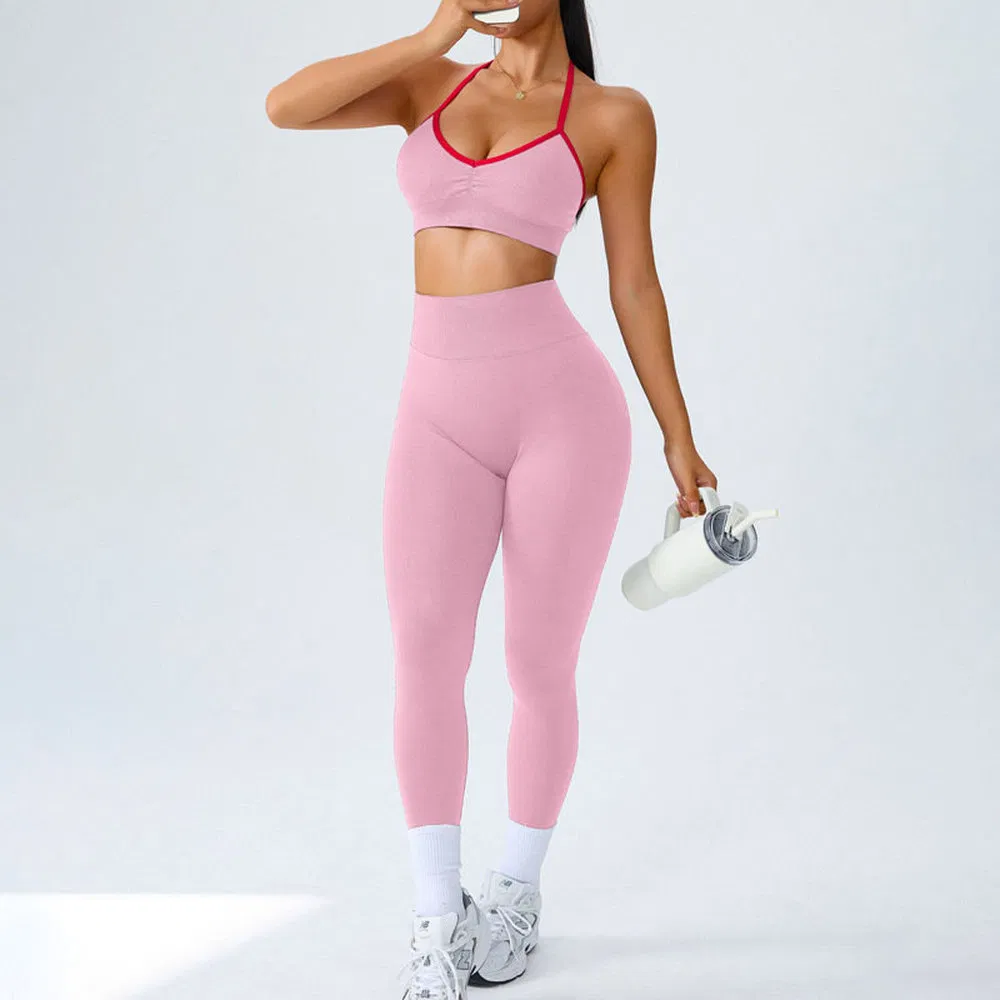 Roupas de Yoga Femininas Personalizadas com Elasticidade Quatro Vezes Antibacteriana para Corrida ao Ar Livre