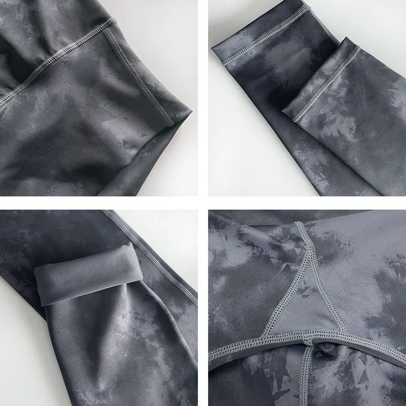 Conjunto de Treino Feminino Leggings de Cintura Alta Sutiã de Esporte Roupas de Academia