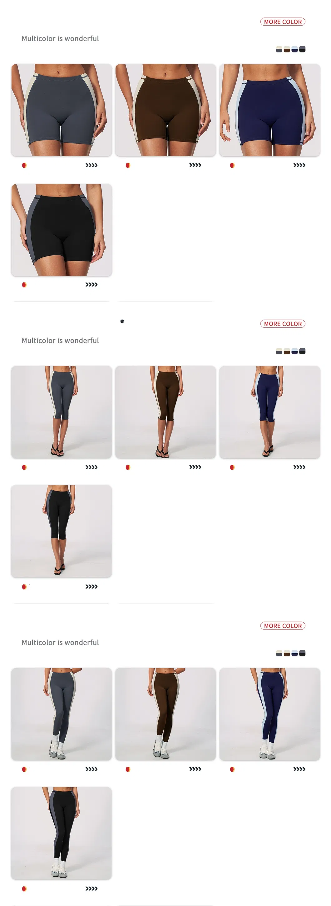 Roupas de Ginástica para Mulheres com Bloco de Cores à Venda por Atacado