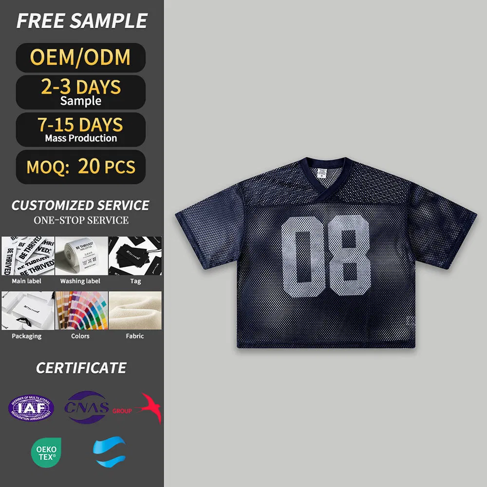 Camiseta de Futebol Retro em Malha Personalizável e Antipilling para Atividades ao Ar Livre