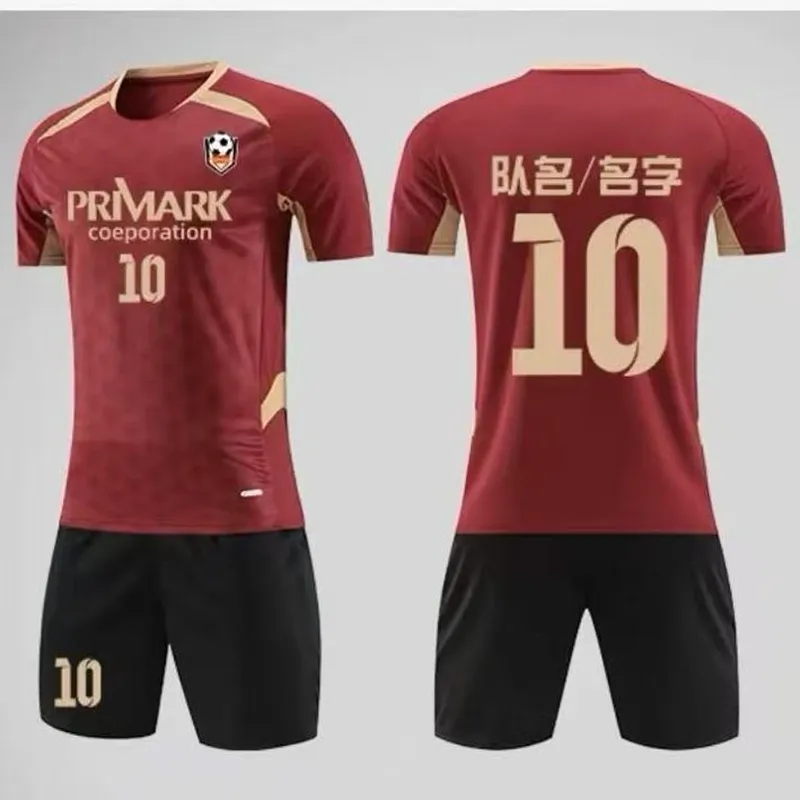 Conjuntos de Uniformes de Futebol Personalizados, Trajes de Treinamento de Manga Curta e Uniformes de Equipes Esportivas