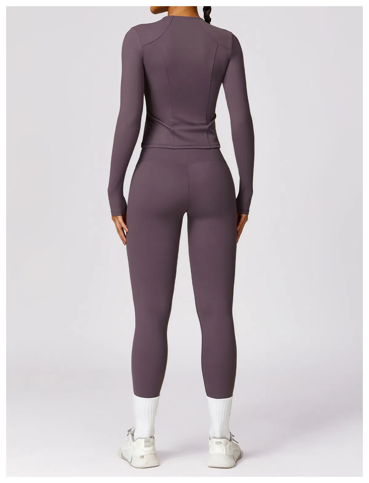 Mulheres 2PCS Leggings de Cintura Alta Camiseta Sutiã Roupas Esportivas Yoga Academia