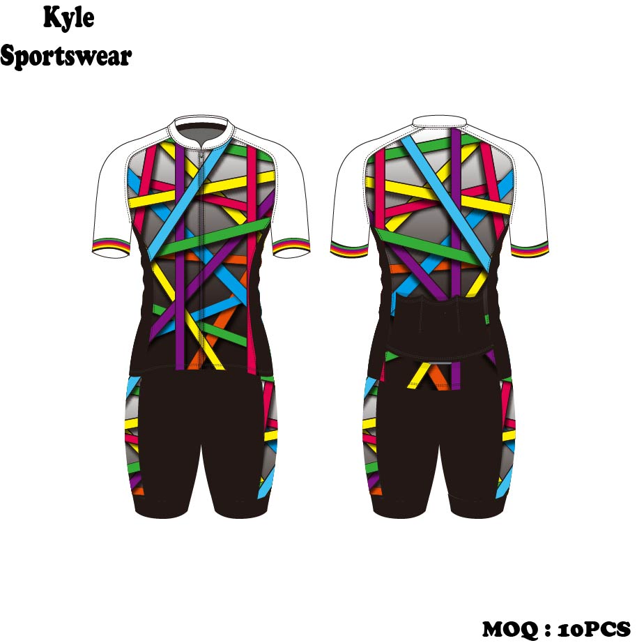 Quick Dry Breathable Men Mountain Bike Clothing Polyester Spandex Mesh Cycling Wear