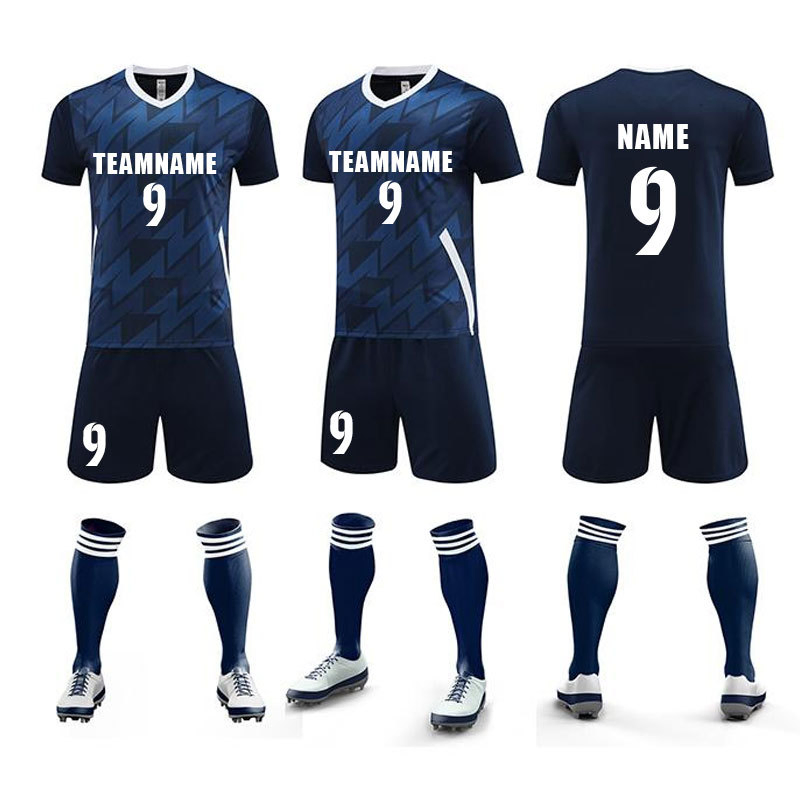 Conjunto de Roupas Esportivas Masculinas de Futebol Profissional com Gráficos Sublimados e Impressão Personalizada