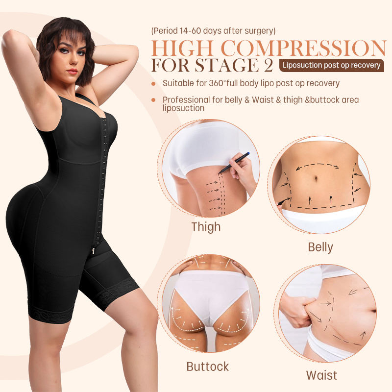 Roupas de Compressão Atacadistas Após Cirurgia Posparto Por Maior Moldeadoras Colombianas Fajas com Zíper na Entreperna