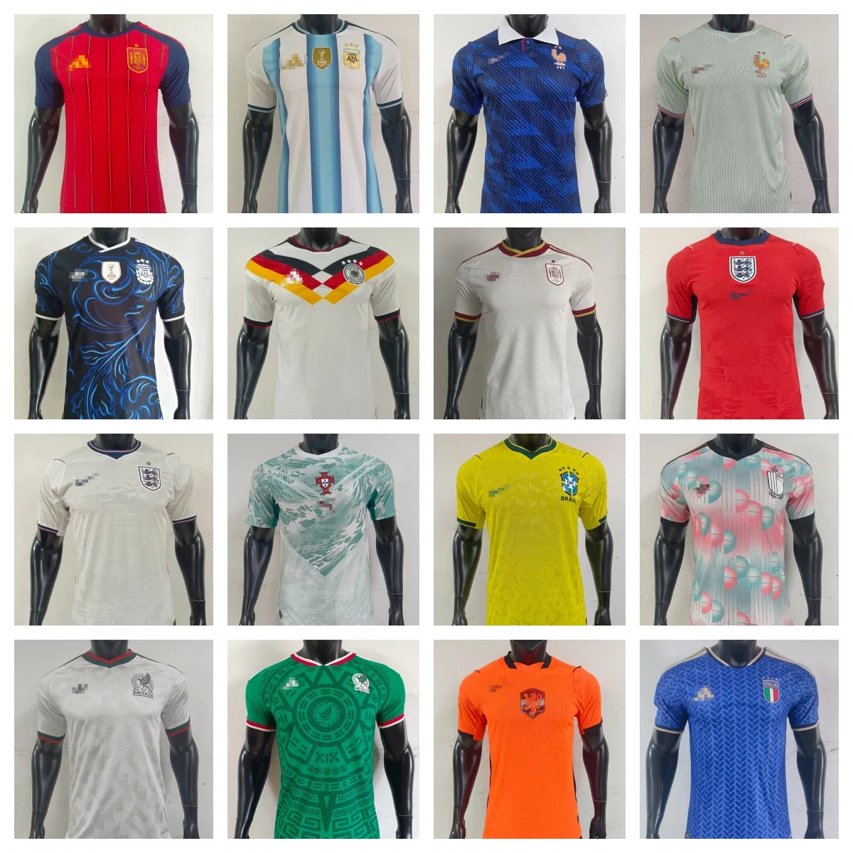 26/27 Yupoo Away Home World Jogador/Fã Versão Uniforme de Futebol Tailândia Edição Thai Réplica Camisas Retro Futebol Nacional Copa Equipe
