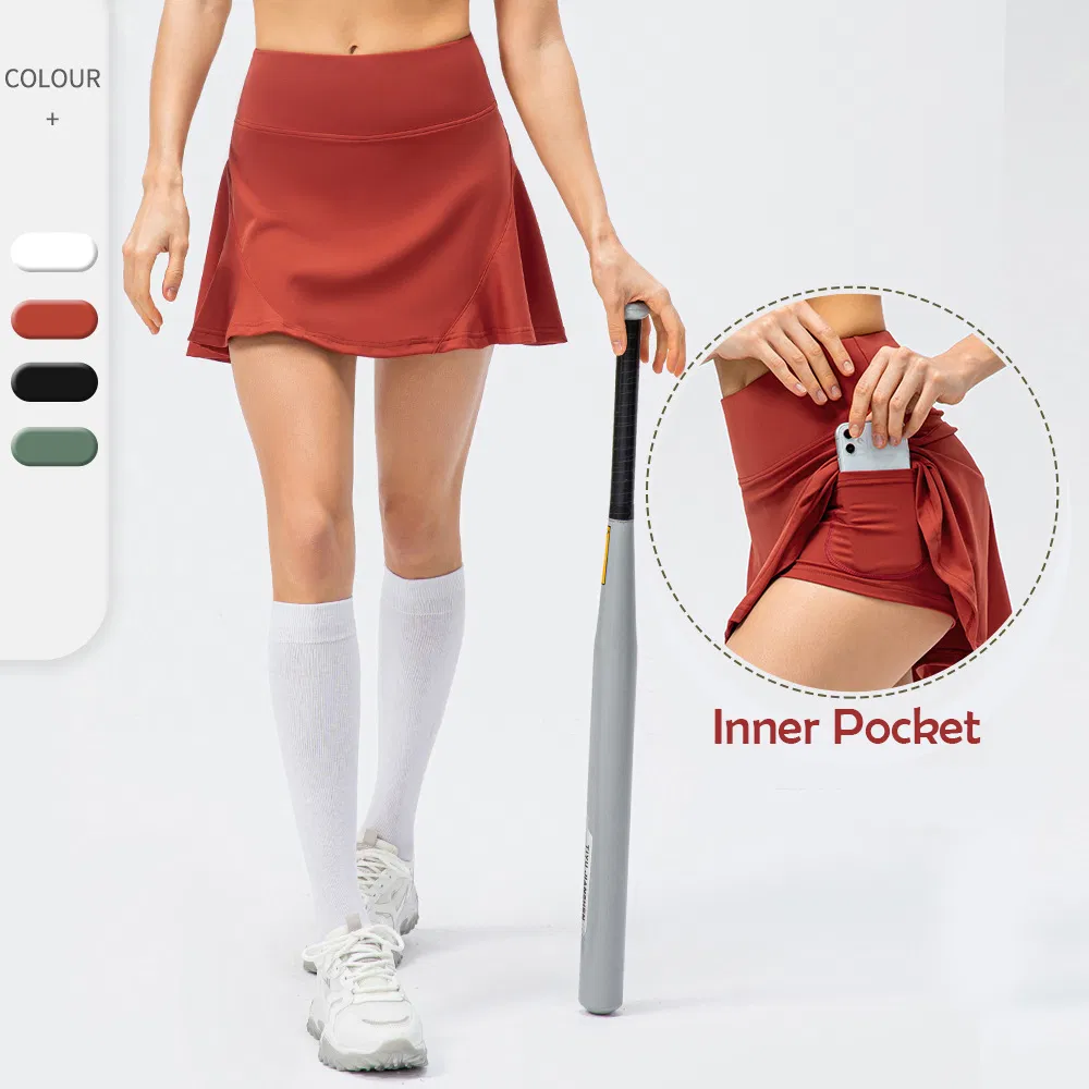 Vestido de Tênis Confortável em Movimento Roupas Esportivas 2 em 1 Saias de Tênis Roupas de Yoga