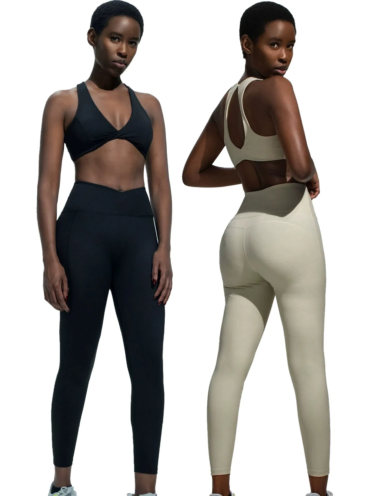 Conjunto de Roupas de Yoga para Academia, Roupa Casual, Roupa Íntima Feminina, Ajuste Justo, Secagem Rápida, Alto Suporte, Sutiã com Alças Cruzadas e Leggings de Yoga, Roupas de Esporte