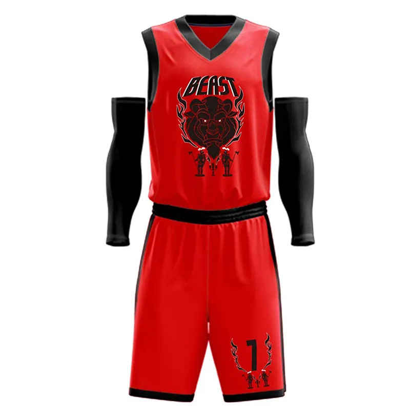 Uniforme de Basquete em Material de Secagem Rápida com Logotipo da Equipe