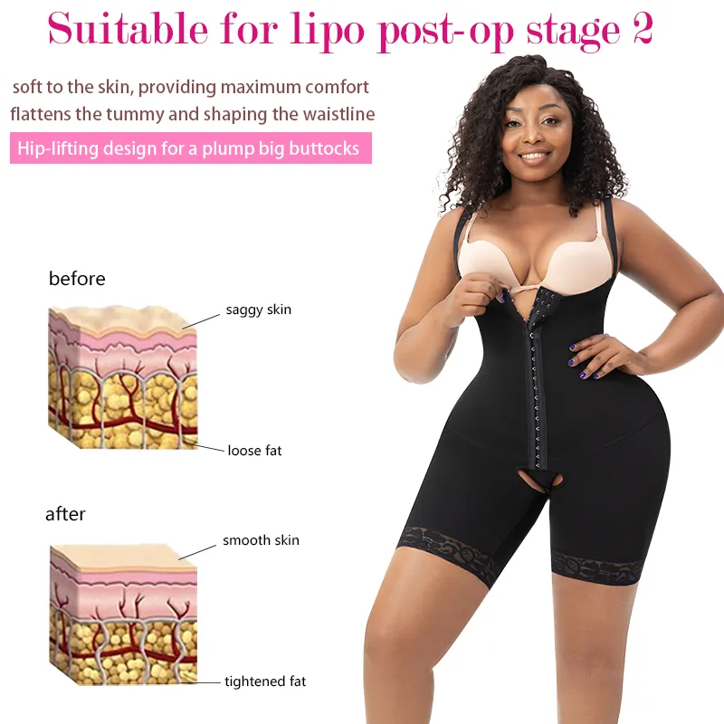 Após Cirurgia Bbl Lipoaspiração Lipo Roupas Médicas de Controle de Barriga Abdômen Modeladoras Estágio 2 Faja Colombianas Roupa de Compressão para Mulheres