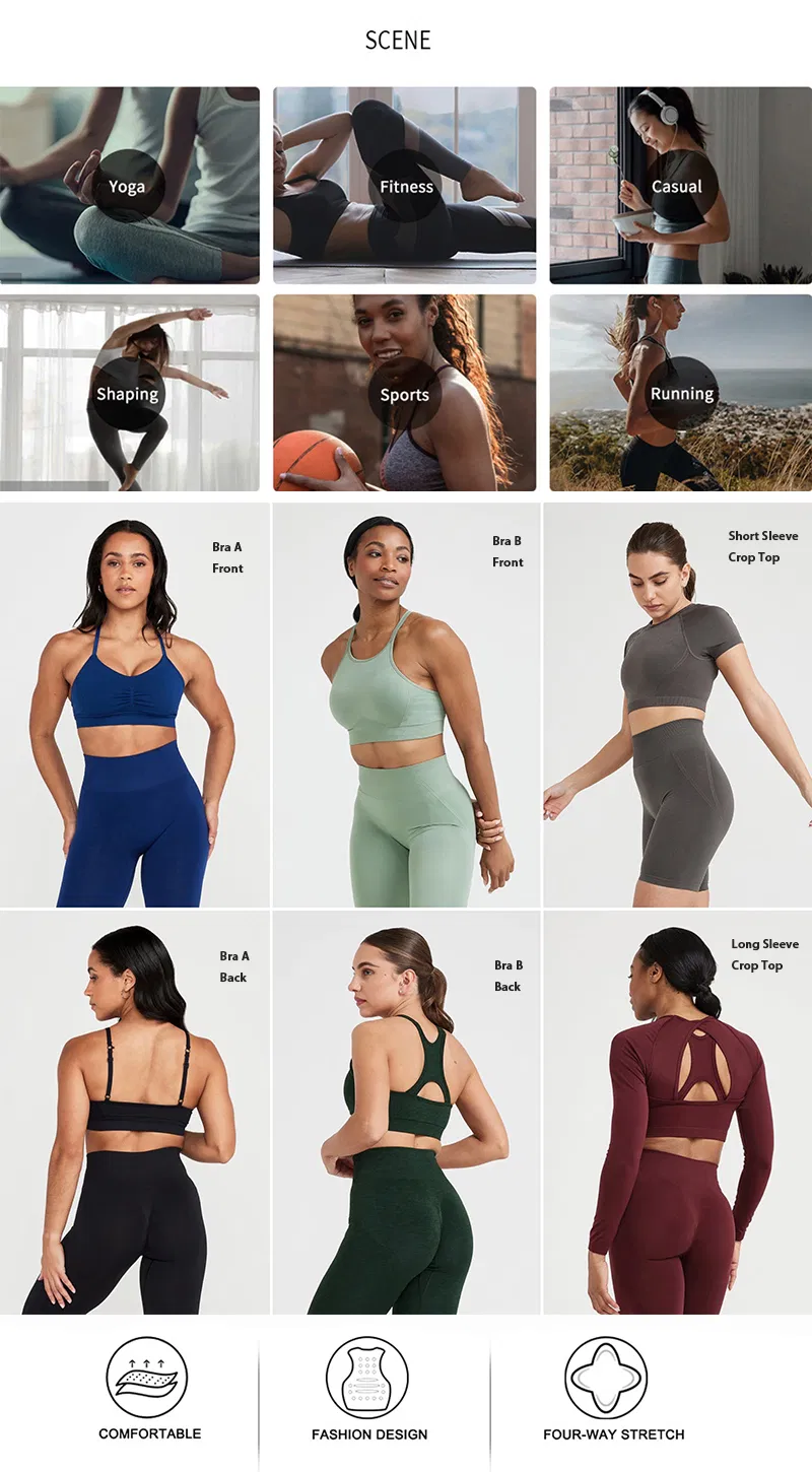 Camisola e calções sem costuras
