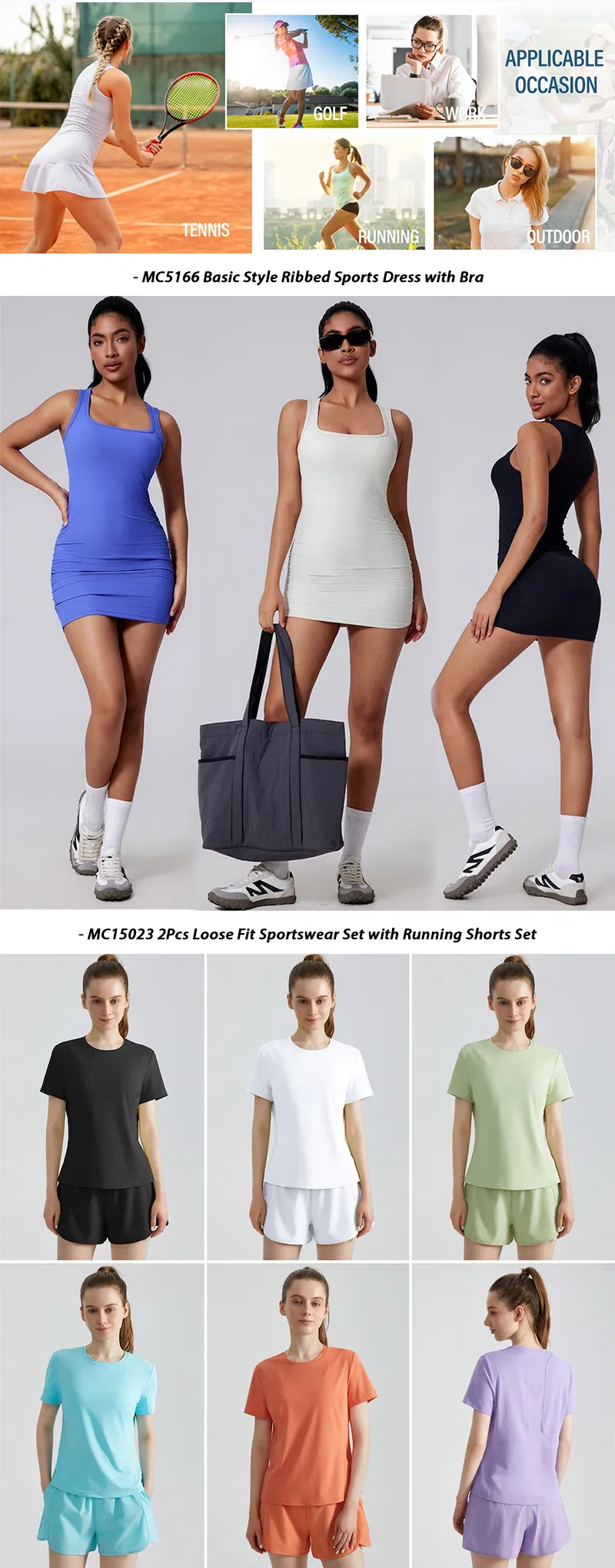 Descrição do produto vestuário de fitness exterior para mulher