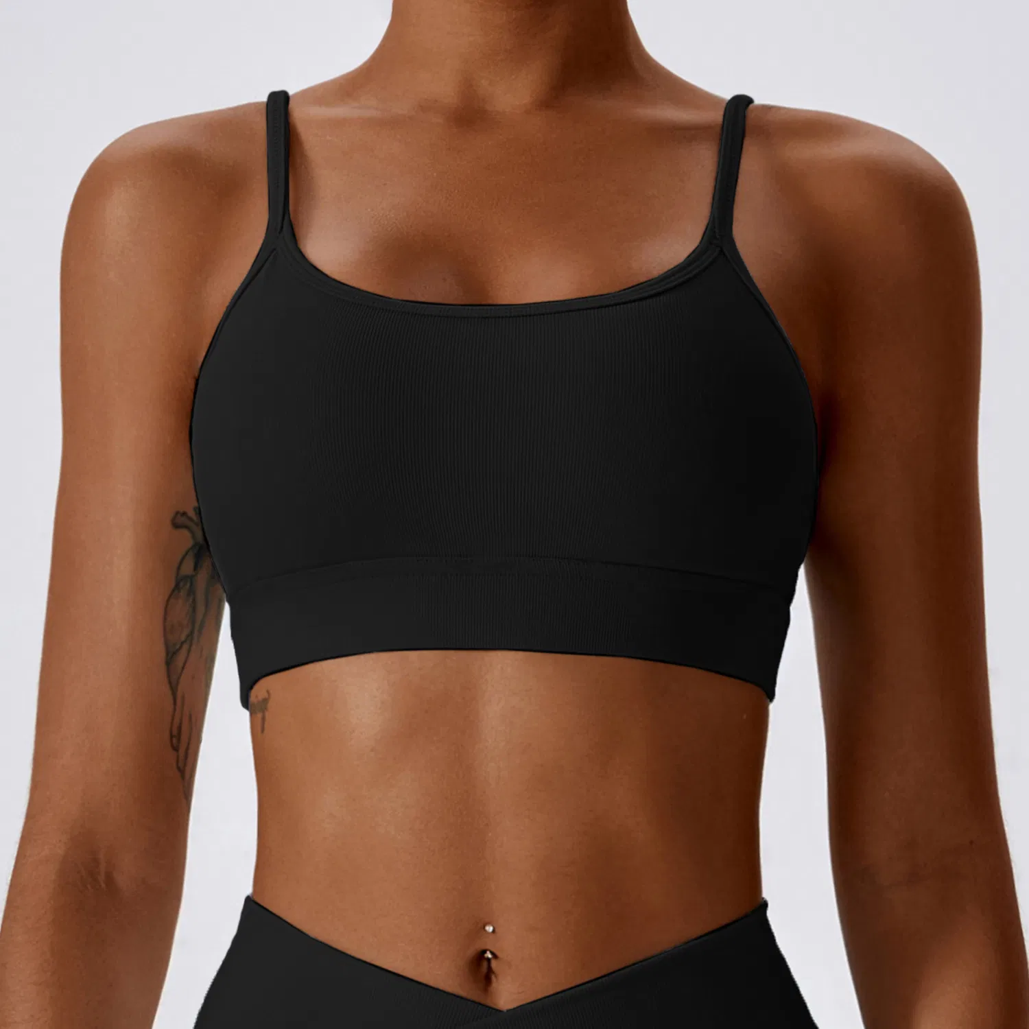 Novo Design 4 Calças de Yoga Flare de Compressão Ribbada e Stretchy para Atividades Físicas, com Cintura Alta, Leggings e Tights para Mulheres