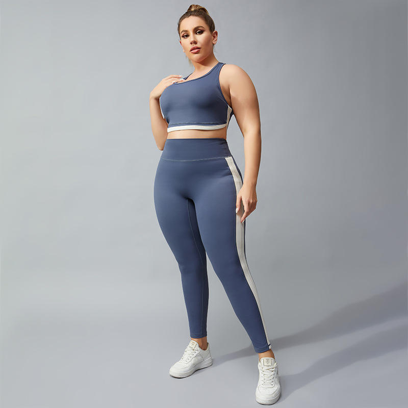 Conjunto de Leggings Plus Size de Cintura Alta para Atividades Físicas e Yoga com Controle de Barriga, Melhores Roupas de Yoga Femininas