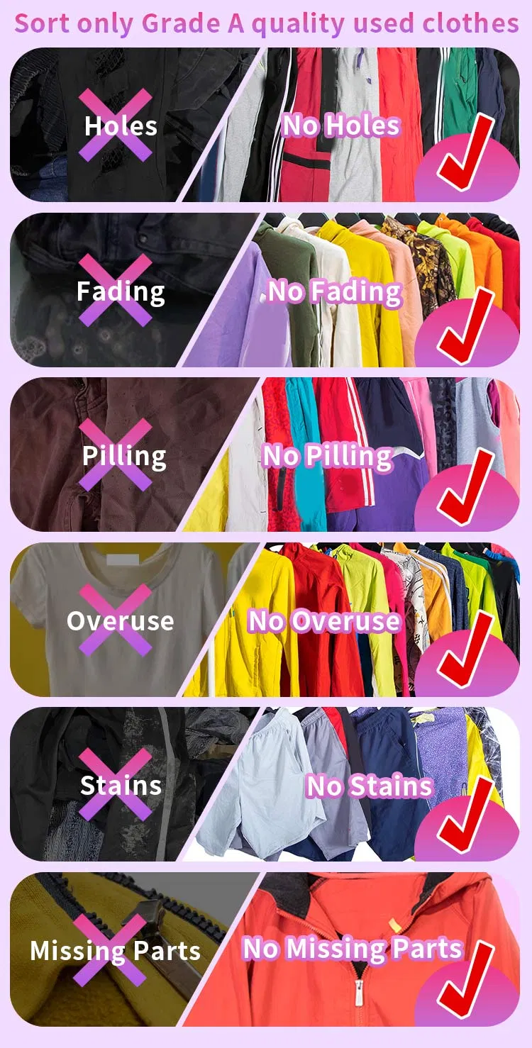 Garantia de qualidade das roupas usadas