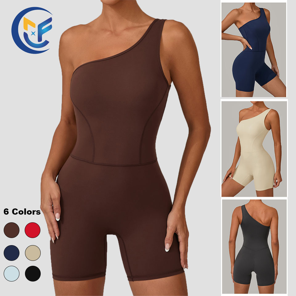 Macacão Fitness Plus Size Atacado Respirável de Secagem Rápida para Pilates Indoor, Macacão Curto para Esportes