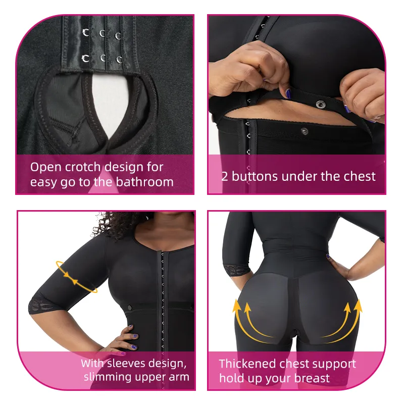 Fajã de Compressão Alta para Mulheres Pós-Operatório de Liposução One Piece