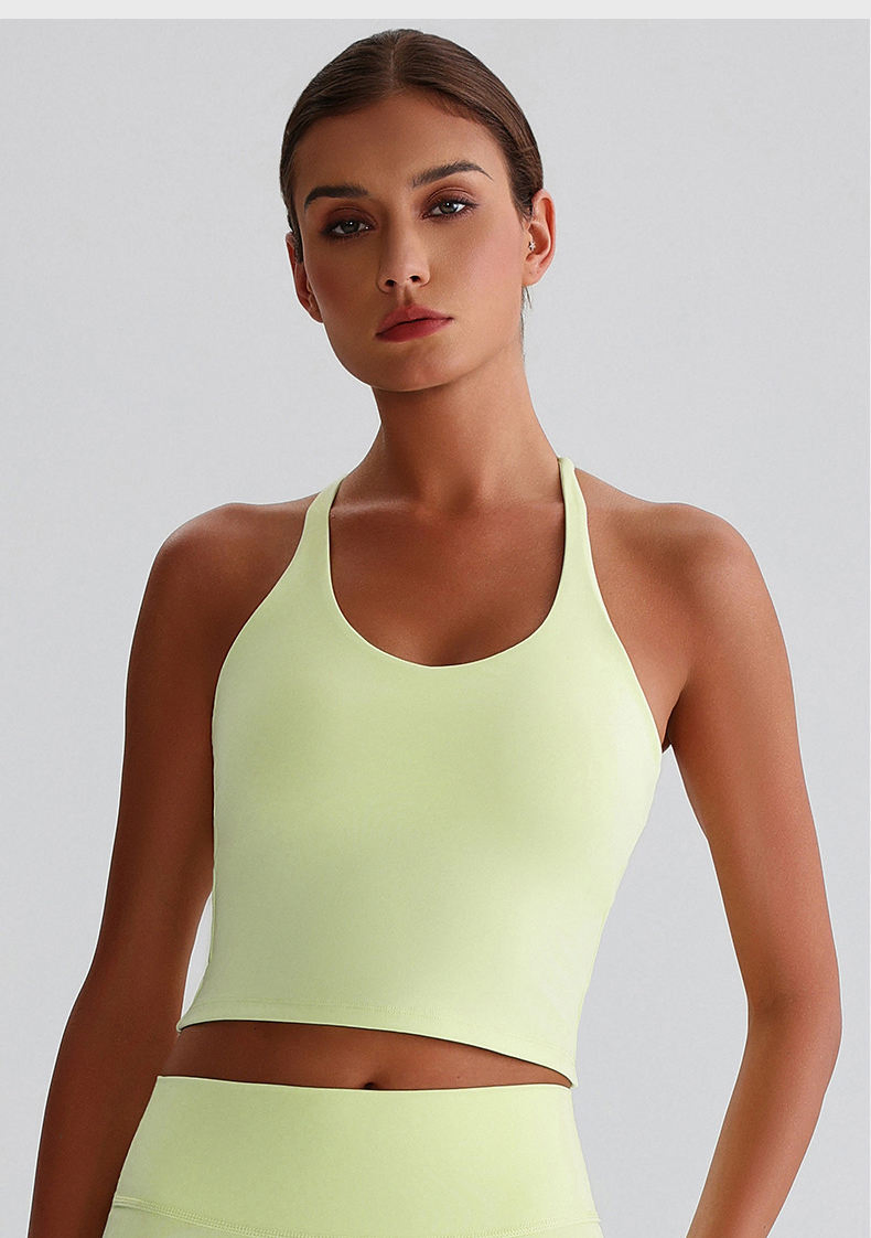 Conjunto de Top de Esporte de Alto Desempenho e Regata para Yoga e Academia