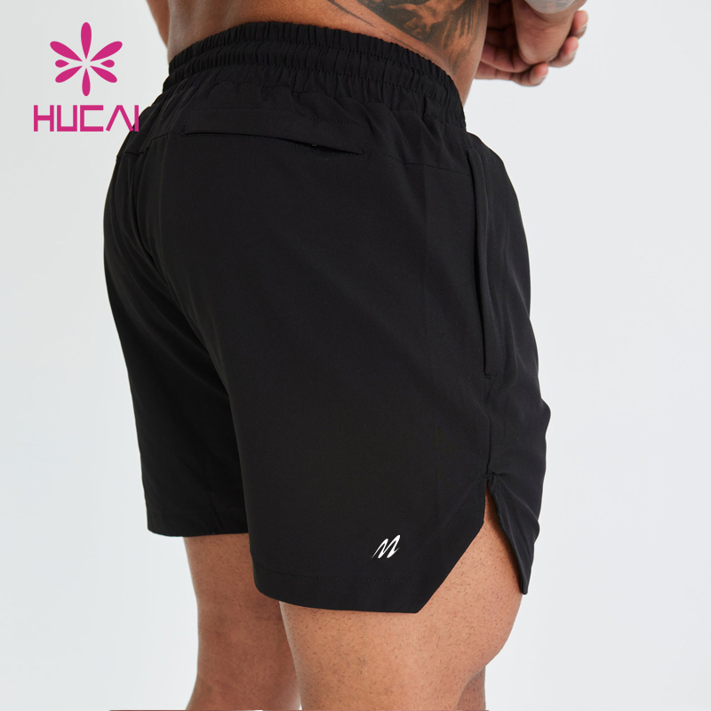 Shorts personalizados de poliéster e elastano respiráveis com cordão, roupas atléticas ativas para corrida, treino e esportes, vestuário masculino para fitness e academia