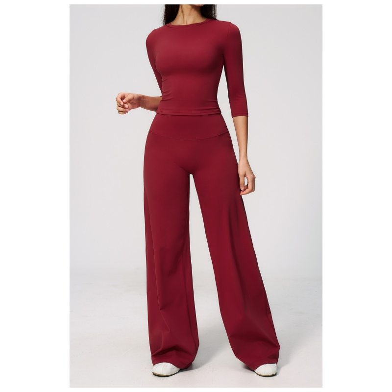 Novo Conjunto de Fitness Casual para Mulheres com Alta Elasticidade para Yoga 2 Peça de Exercício ao Ar Livre com Secagem Rápida