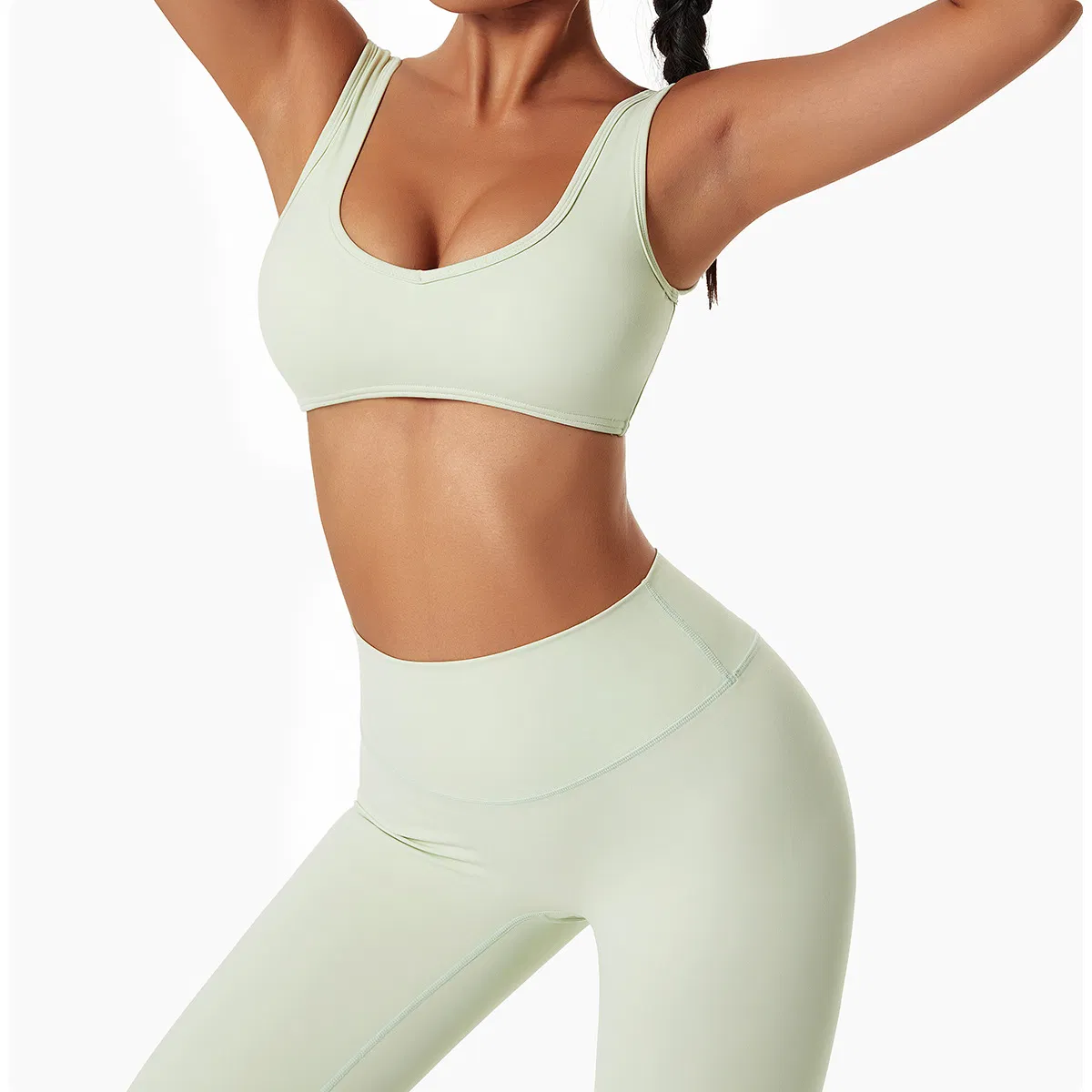 Conjuntos Sem Costura para Mulheres Roupas de Ginástica Conjunto de Fitness Feminino Top de Yoga + Leggings Roupas para Corrida Femininas