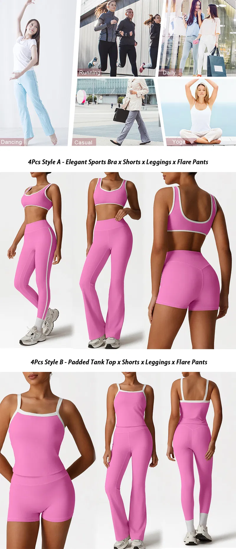 Conjunto fitness cintura cruzada