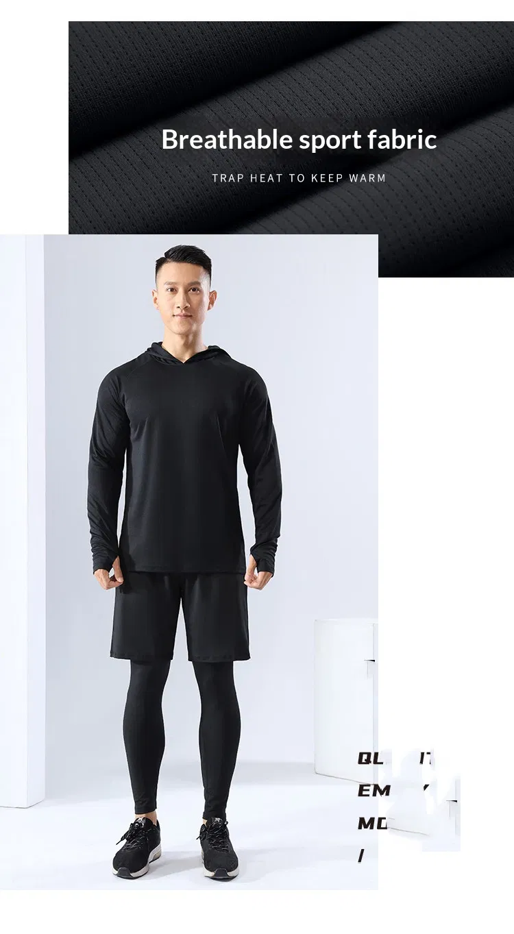 Conjunto de Compressão Personalizado por Atacado 3PCS para Homens, Traje de Esporte para Academia