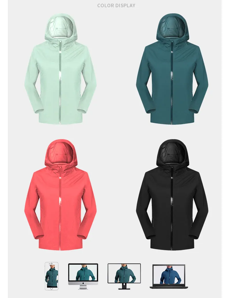Roupas de Caminhada com Capuz para Mulheres Leves para Atividades ao Ar Livre e Acampamento