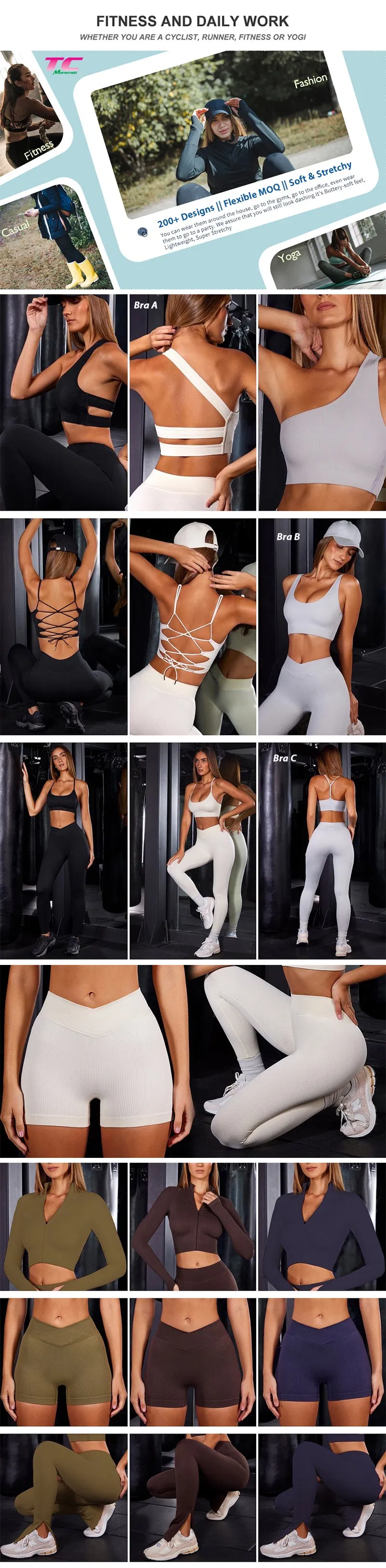 Conjunto Completo Activewear Canelado Premium