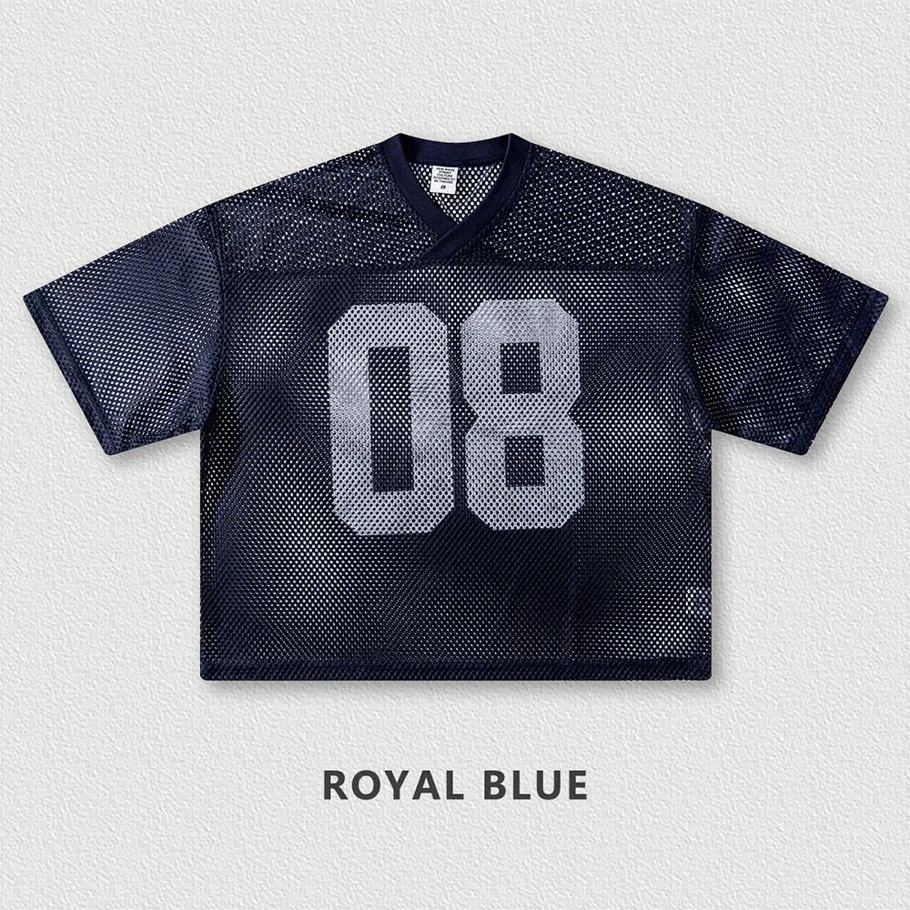Camiseta de Futebol Retro em Malha Personalizável e Antipilling para Atividades ao Ar Livre
