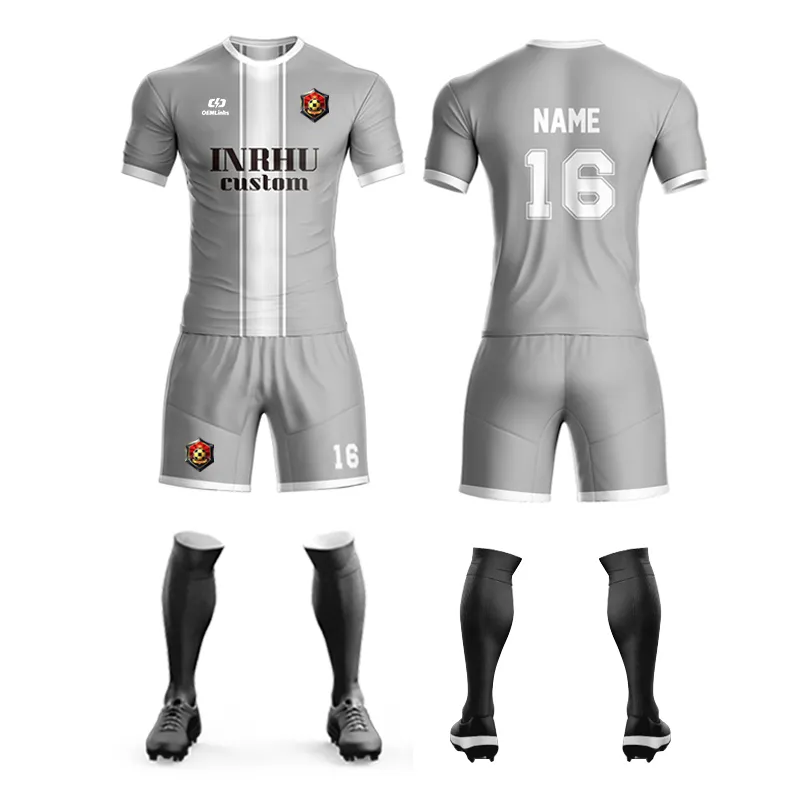 Roupas esportivas de futebol personalizáveis, leves, de alto desempenho, com tecido respirável e secagem rápida