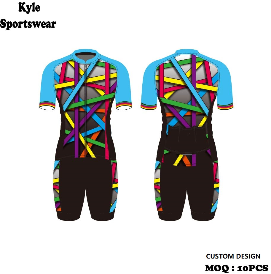 Conjunto de Jerseys de Ciclismo Femininos Roupas de Ciclismo em Poliéster