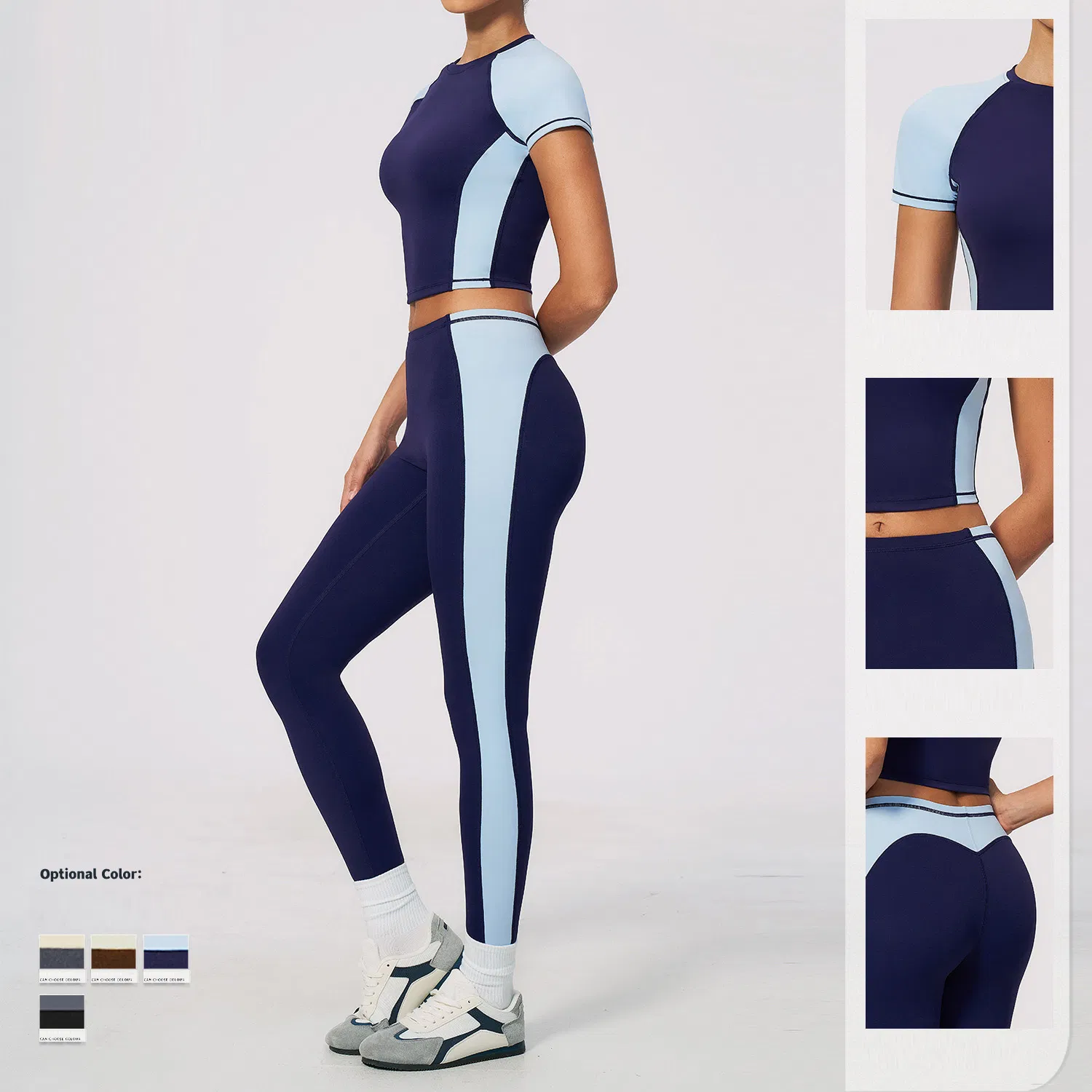 Roupas de Ginástica para Mulheres com Bloco de Cores à Venda por Atacado