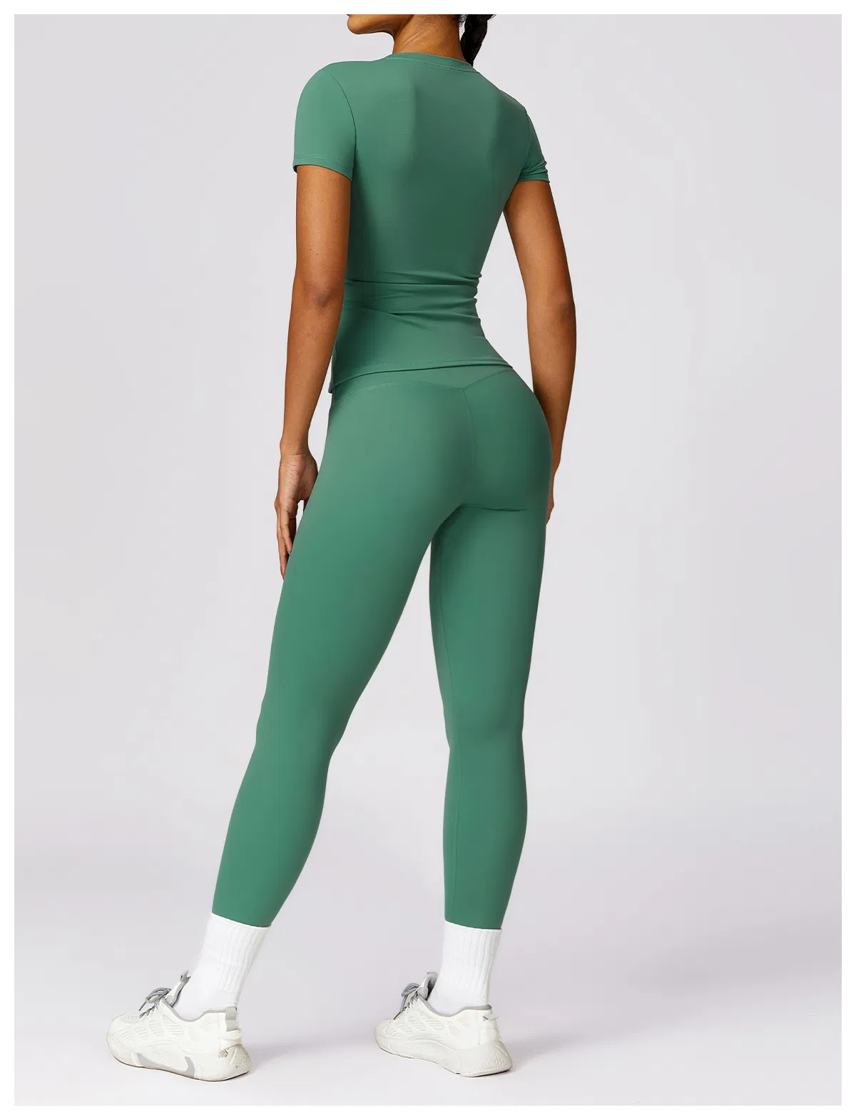 Conjunto de Yoga de Manga Longa Justo com Zíper para Mulheres, Rápido Secagem, Roupas de Esporte para Corrida de Alta Intensidade