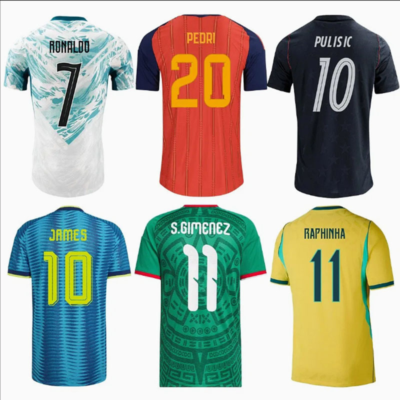 Camisa de Futebol Personalizada de Alta Qualidade do Ronaldo, Uniforme de Futebol