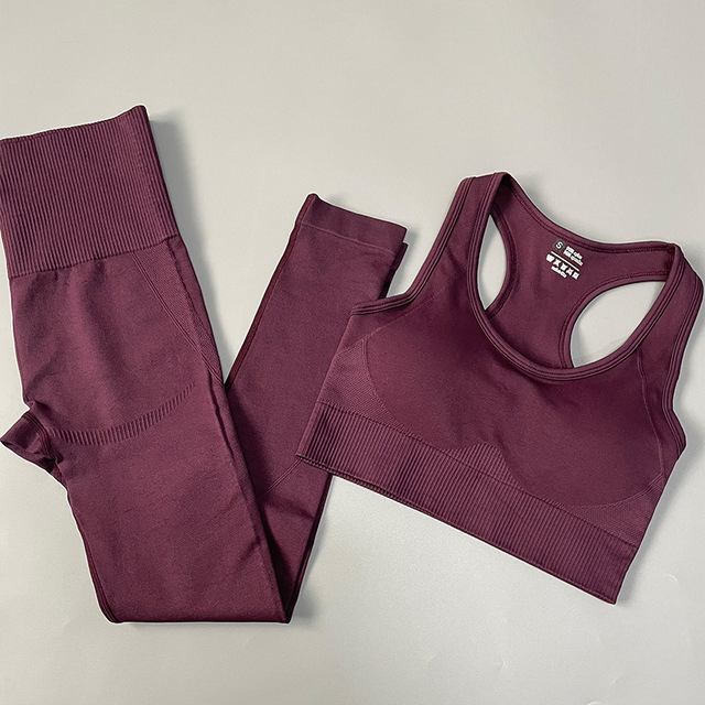 Conjunto de Atividades Sem Costura para Esportes Atacado 4PCS Conjuntos de Yoga e Fitness de Manga Longa para Mulheres Roupas de Esporte