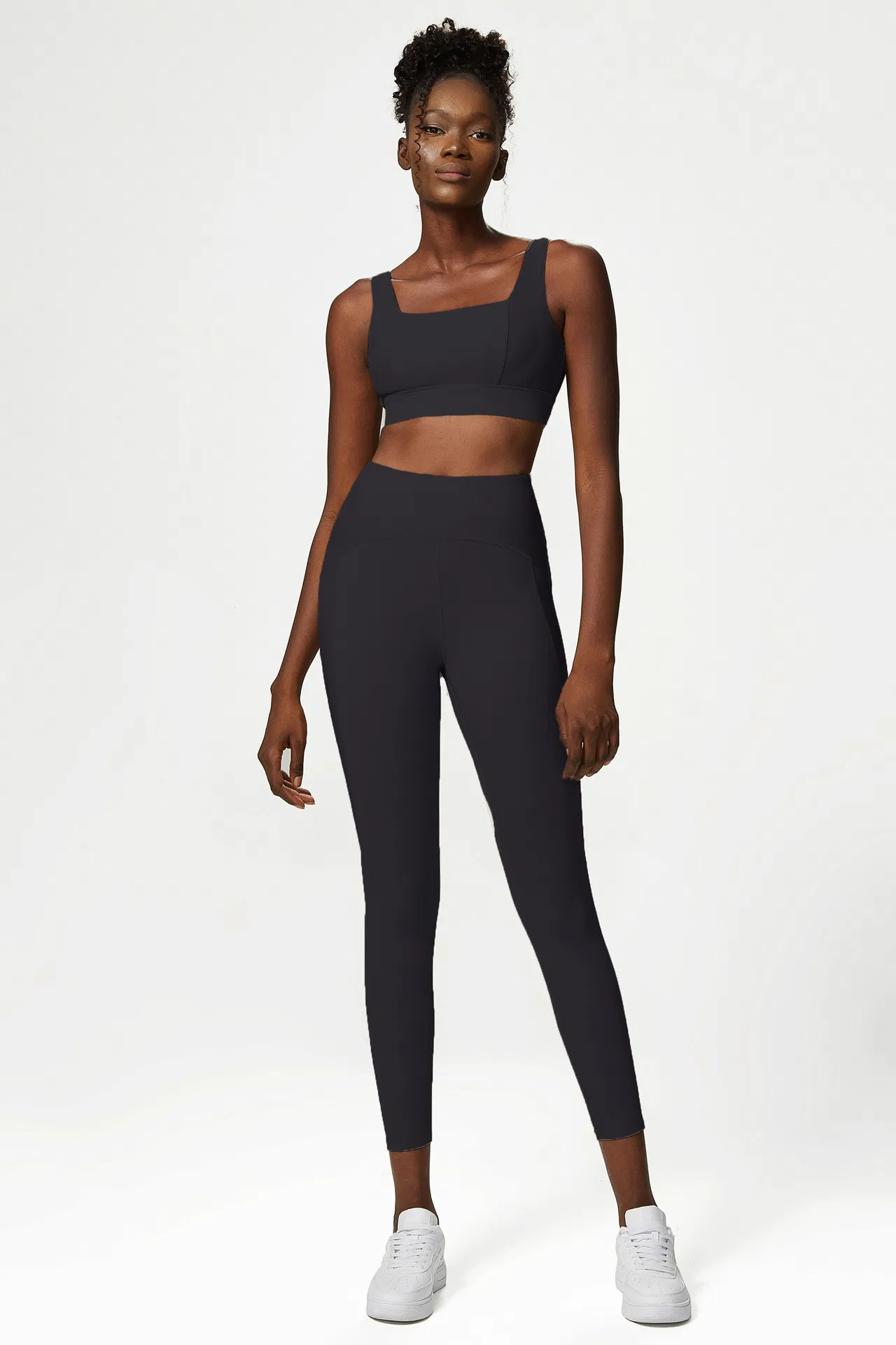Jaqueta de Braço de Esporte Atacado e Legging de Fitness para Mulheres Roupas de Academia