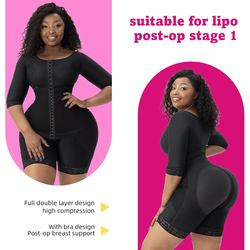 Fajã de Compressão Alta para Mulheres Pós-Operatório de Liposução One Piece