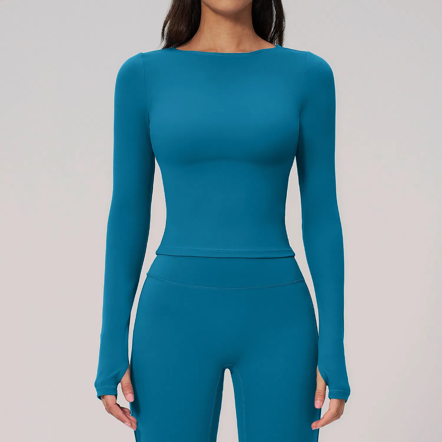 Roupas de Atividade Femininas Camisetas Vestuário de Fitness Ajuste Slim Yoga Manga Longa Respirável Camisa de Corrida Roupas Baratas Venda Online